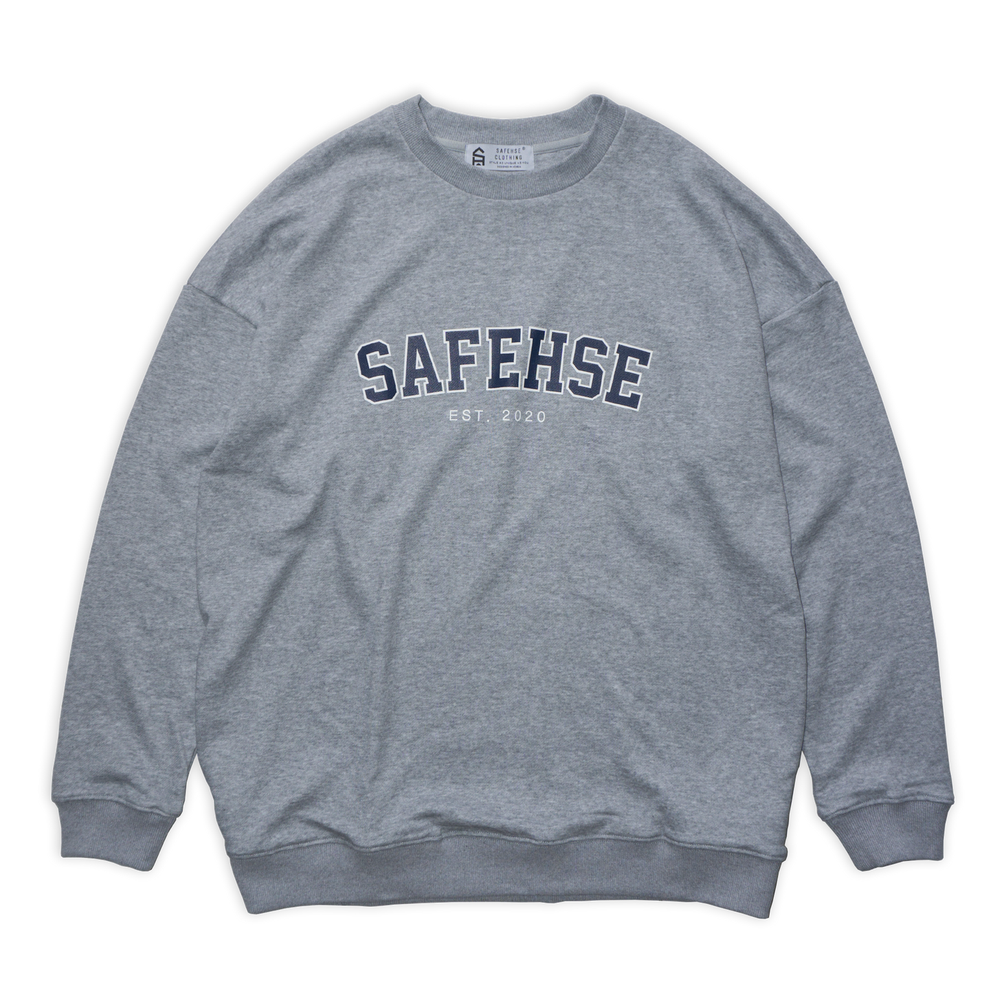 SAFEHSE Melange Grey Signature Oversized Sweatshirt