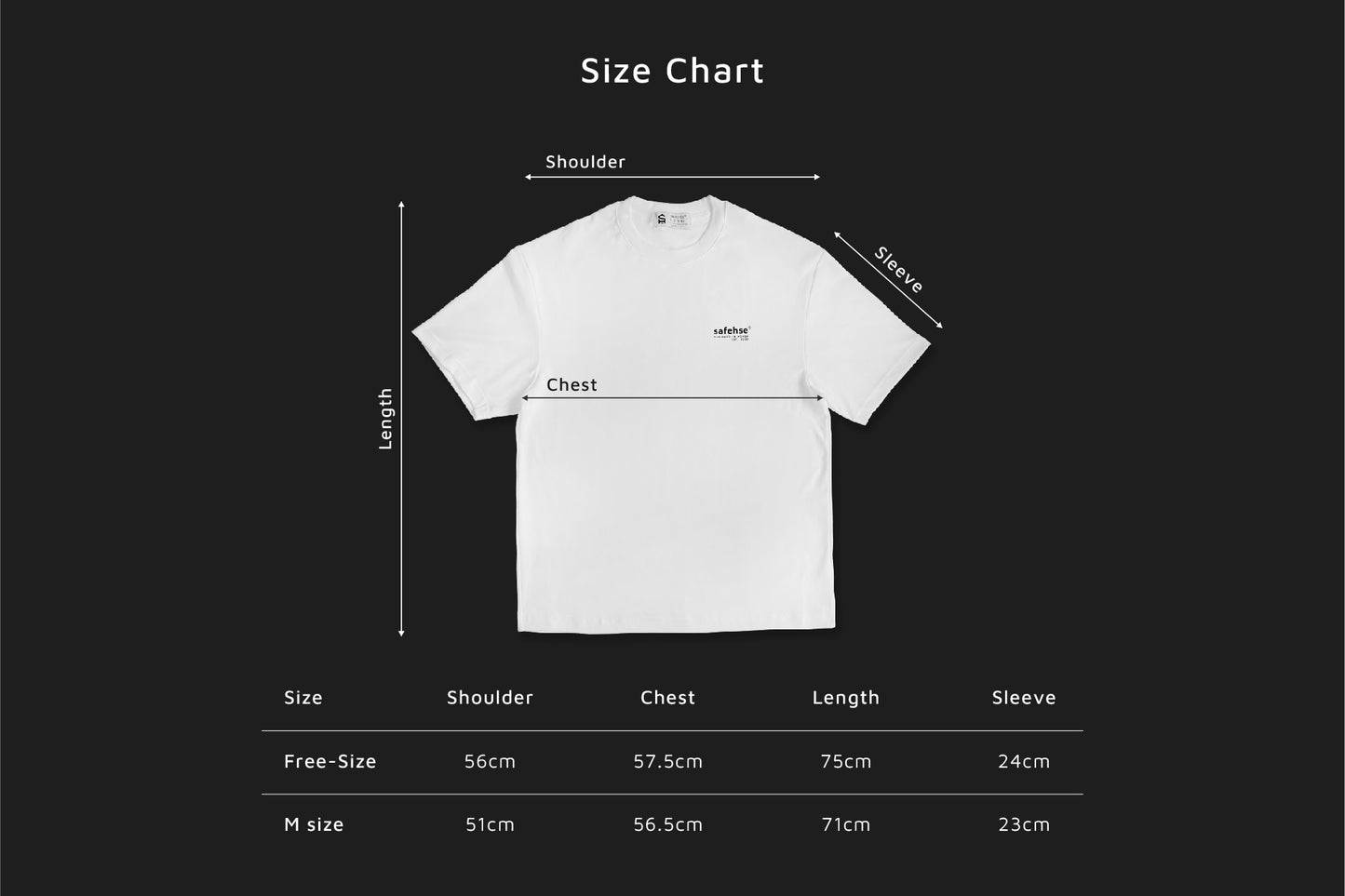 SAFEHSE Hangeul Oversized T-Shirt White